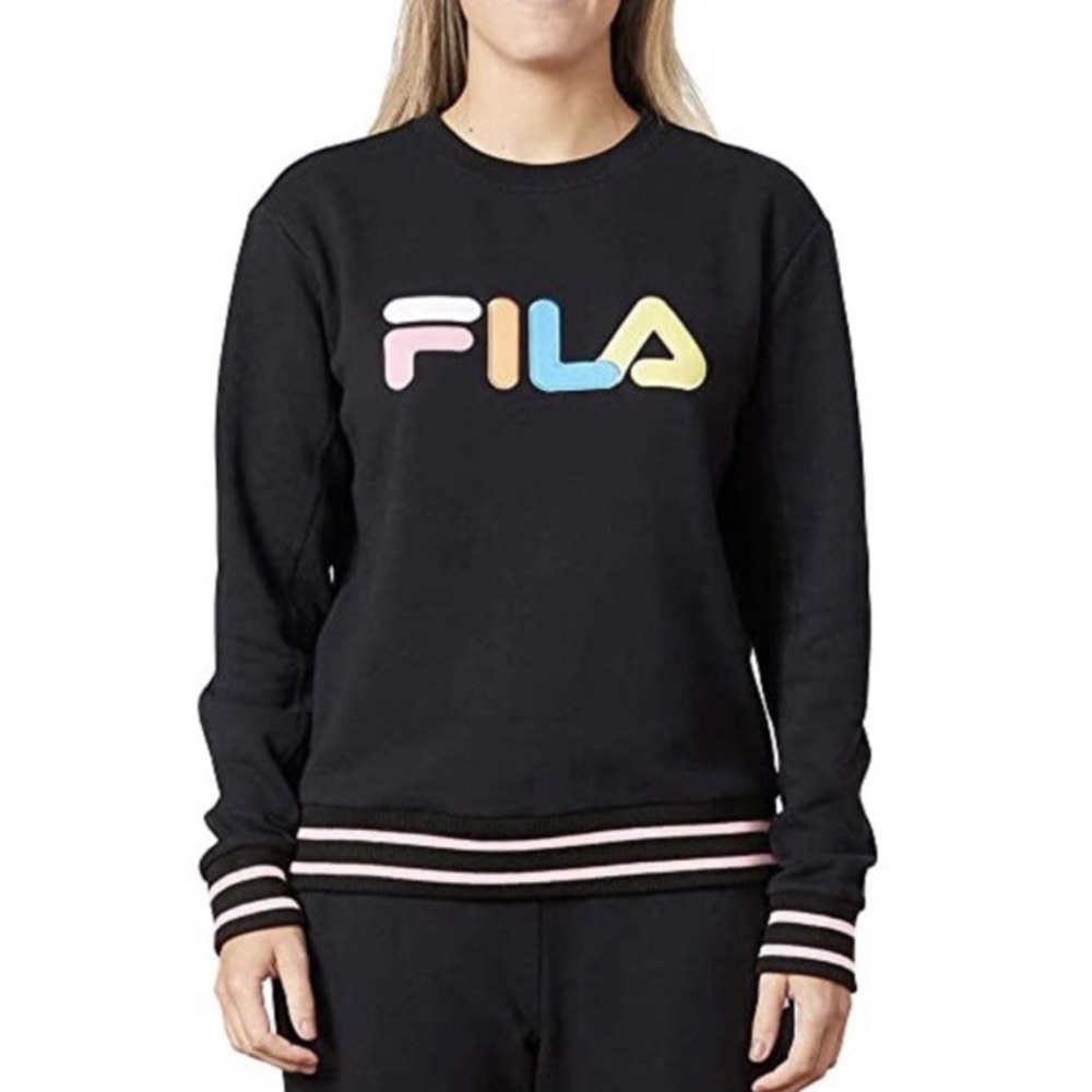 FILA Crewneck Sweater with Multicolor Logo